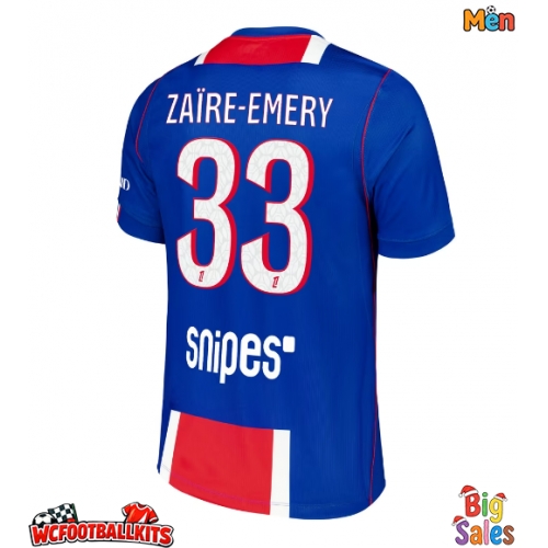 Paris Saint-Germain Warren Zaire-Emery #33 Replica Home Stadium Shirt 2026-27 Short Sleeve